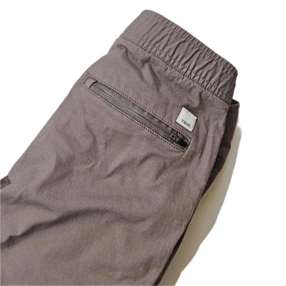 Vuori Pants Unisex Small Brown Jogger Tapered Twill Elastic Waist Casual Pockets